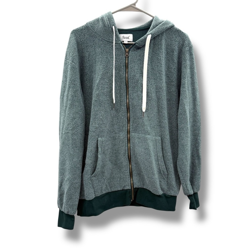 Feat BlanketBlend Full Zip Hoodie Jacket Unisex Medium Green Lounge‎ Cozy